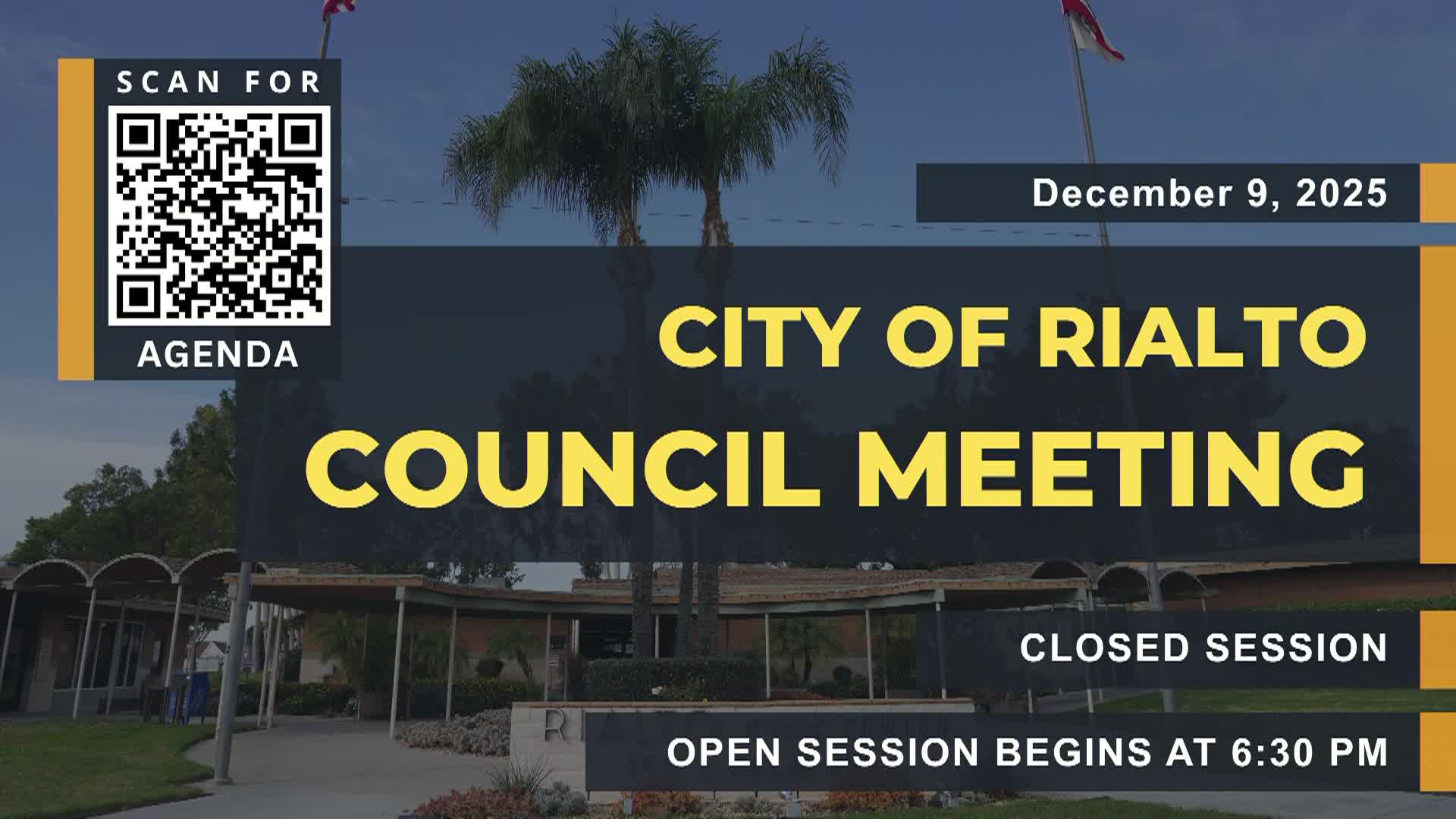 Thumbnail image for Rialto City Council Meeting 12-09-25